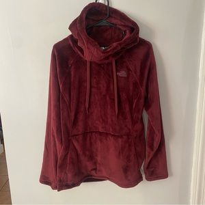 Maroon North Face Crescent Hoodie